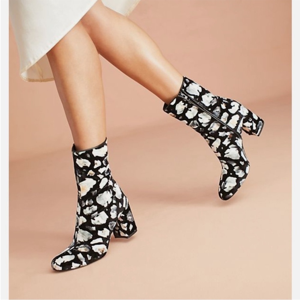 Eugenia Kim Fran Velvet Floral Heeled Boots